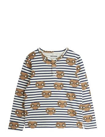 Mini Rodini E.t Stripe Aop Grandpa - White - 104/110