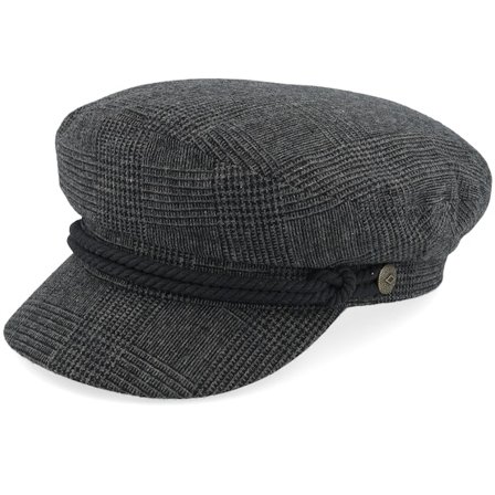 Brixton - Grijs Cap - Fiddler Cap Grey Shadow Plaid Vega Cap @ Hatstore