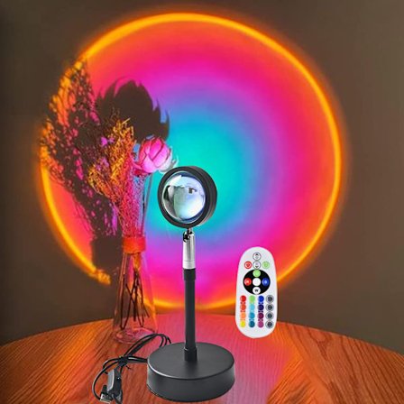 Solnedgångslampa Projektor med APP-kontroll, Oändliga Färgskiftande LED-lampor, Smarta Kontrollalternativ Stämningsbelysning för Rumsdekor 