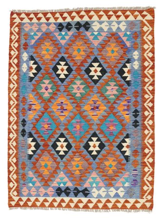 Tessuto A Mano Kilim Afghan Old Style Tappeto 132X180 Di Lana Piccolo