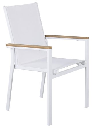 Venture Home Texas 9291-400 Karmstol 2-pack, vit/natur, Utemöbler