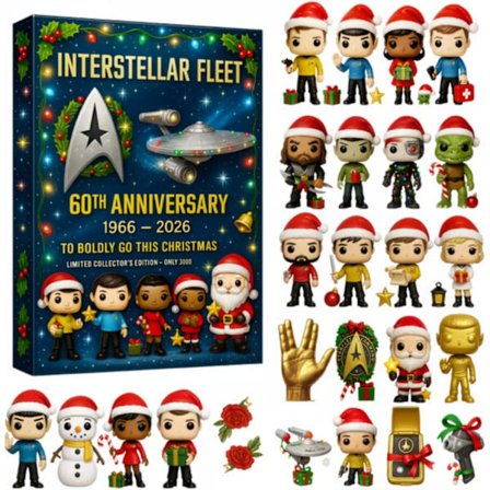 The Final Frontier 60-års jubilæums adventskalender, 24 dages nedtællingskalender med 24 Legends Crew, gaver til Star - Trek fans og samlere