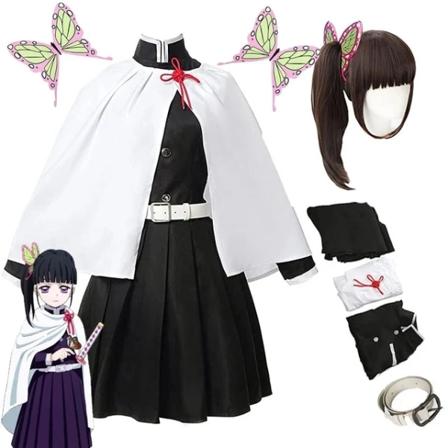 Anime Demon Slayer Kimetsu No Yaiba Kanroji Mitsuri Cosplay Kostyme Parykk Kimono Uniform Halloween Kostymer For Kvinner Auburn y Auburn 150