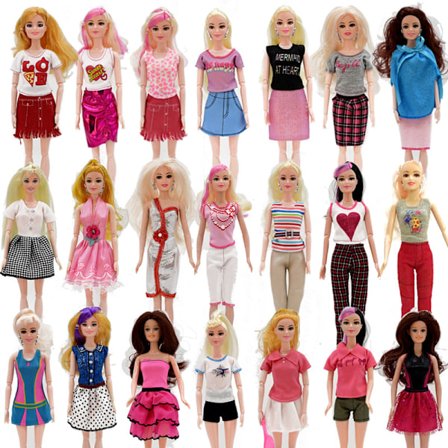 21 stykker 30cm dukketøj Barbie prinsesse tøj dukke