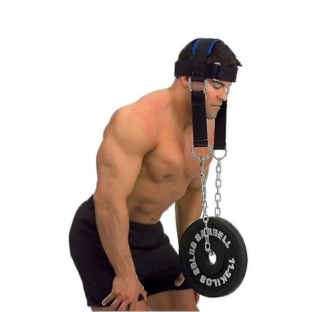 Hode Sele Styrke Treningsstropp Med Kjede Justerbar Nakke Kraft Treningsbelte Treningsstudio Fitness