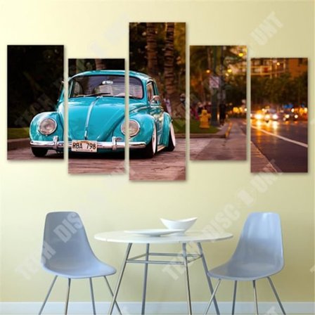 TABLEAU - TD - LB20420 - 5 delar - Volkswagen Beetle - Modern väggdekor