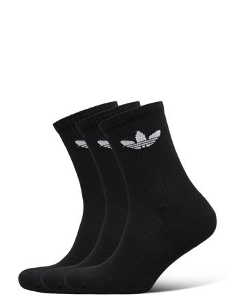 Cushi D Trefoil Mid-Cut Crew Socks 3 Pairs Underwear Socks Regular Socks Svart Adidas Originals