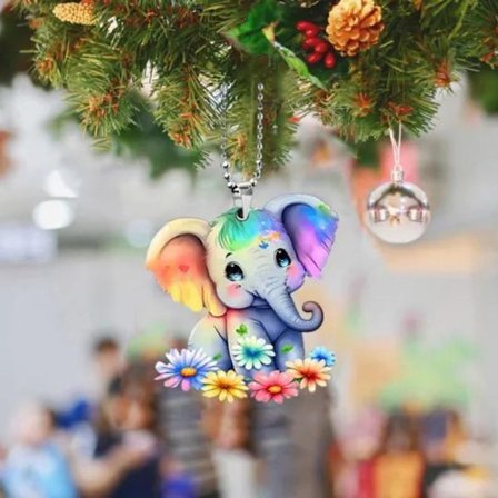 Fargerike dyr anheng juletre hengende dekor 2 2