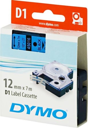DYMO D1 12mm Sort/Blue