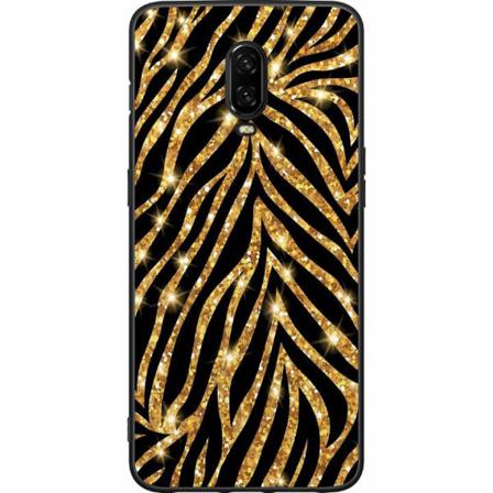 Oneplus 6t Svart Skal Gold & Glitter