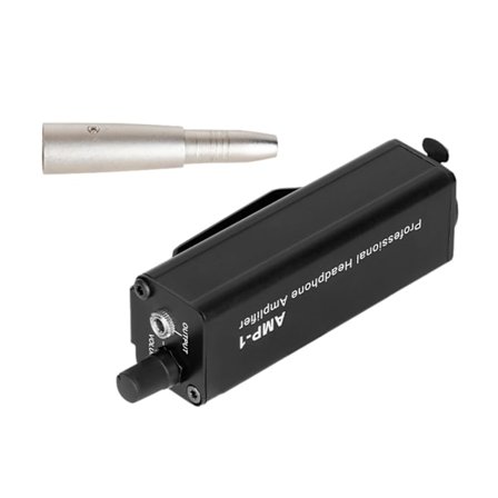 Kvalitet XLR till 3,5 mm hörlursförstärkaradapter 3,5 mm bärbara hörlursförstärkare för telefon och dator Förlustfri ljudkvalitet