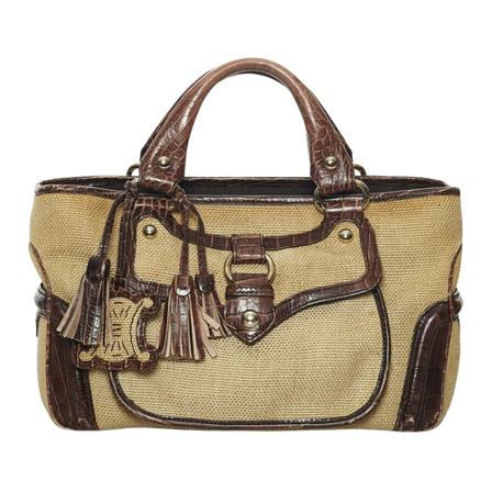 Celine Vintage HandTass , Beige , Dames , Maat: ONE Size Vintage Tassen