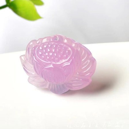 Jade Lotus Jadeite Halskjede ROSA