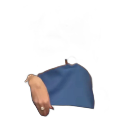 Blå topp med ringdetalj