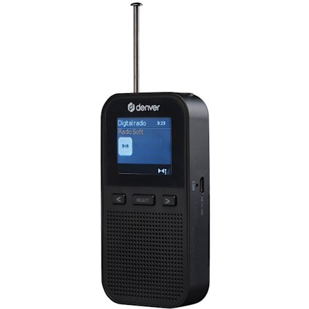Radio DAB+/FM Pocket-modell Laddbart batteri DAH-126