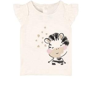 Mayoral Cream Baby Zebra T-Shirt 9 Months - Tops - 9 months - Cream