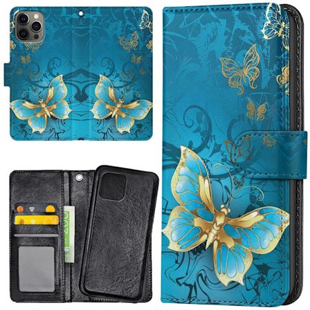iPhone 14 Pro - Mobilcover/Etui Cover Sommerfugle