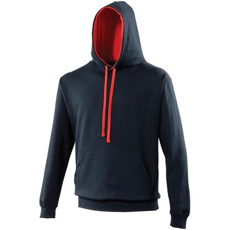 Awdis Varsity Hooded Sweatshirt / Hoodie 2xl New French Navy/fi