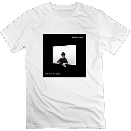 Coola mäns Leonard Cohen Du vill ha det mörkare T-shirts.