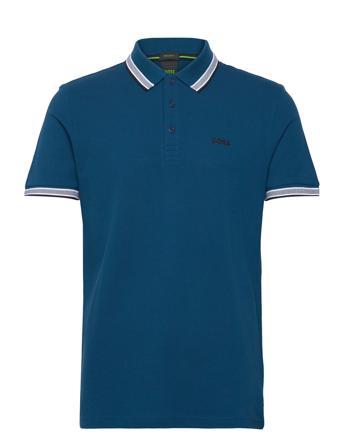 Paddy Sport Polos Short-sleeved Blue BOSS
