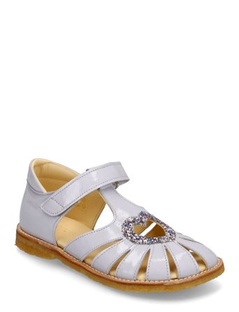 Sandals - Flat - Closed Toe - Purple ANGULUS