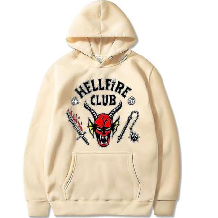 Things 4 Hellfire Club -huppari Halloween-asu Hupparitakki Z Apricot XS