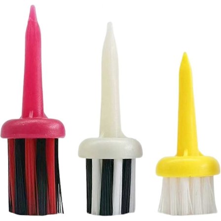 Golf Professionelle Tees Børst Type Holdbar Plastik Golf Tee Til Konsistent Højde Golf Tilbehør (2 sæt (6 stk), Farve Som Vist)