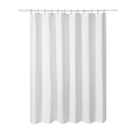Vaffel bruseforhæng vandtæt fortykket bomuld og linned tekstur stof badeforhæng 72x72 tommer