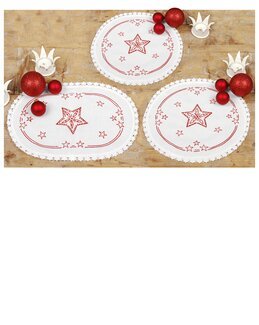 Broderikit Dukset Julmönster 3-pack - Vervaco