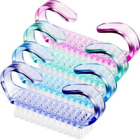 4-delt neglebørste med håndtagsbørste til skrubning af negle