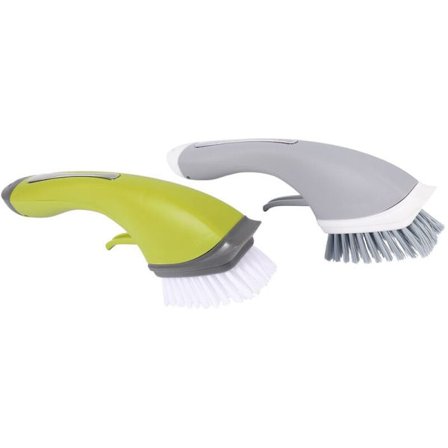 Skrubbebørste med dispenser for vask av gryte, vask og oppvask, for rengjøring av badekar