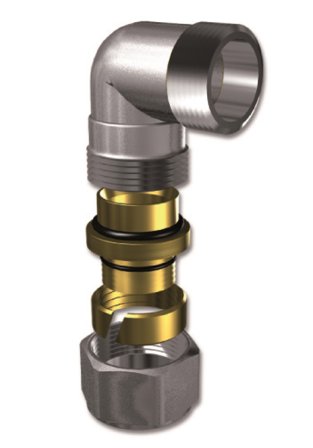 LK Systems 2418112 Anslutningssats vinkel 90°, Värme