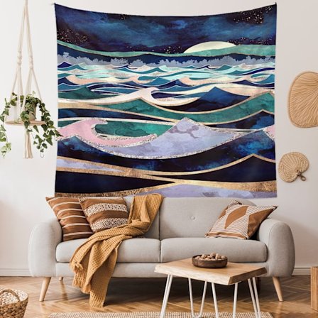 Auringonlaskun metsämaisema seinävaate, kodinsisustus (HC-M10)