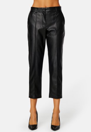 VILA Dagmar Cropped Coated Pants Black Klær