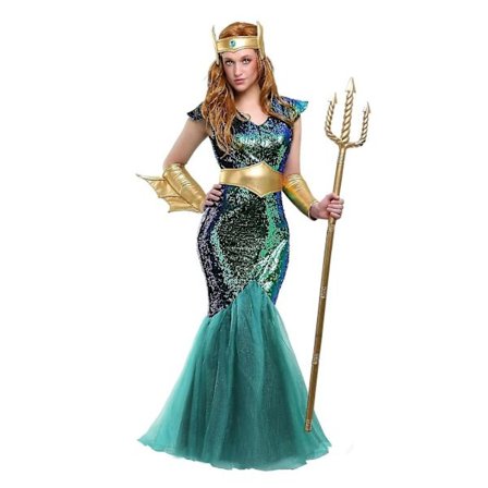 Karneval 2024neptune Havfrue Kostyme Menn Sexy Poseidon Fancy Dress Halloween Purim Karneval Mardi Gras Antrekk-WELLNGS