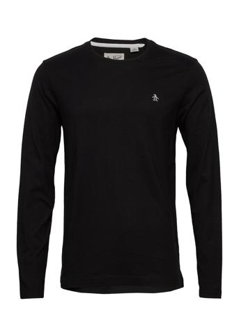 Small Logo Long Sleeved T-Shirt T-shirts Long-sleeved Svart Original Penguin