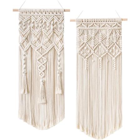 2 stycken, boho dekoration, väggmatta, 71cm (l) x 33cm (b) och 73cm (l) x 33cm (b)