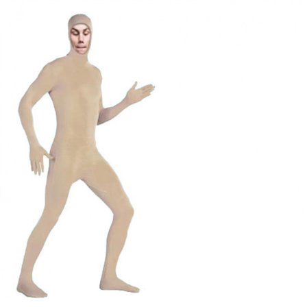 Spandex Helkroppsdräkt med Ansiktsöppning för Halloween Hud