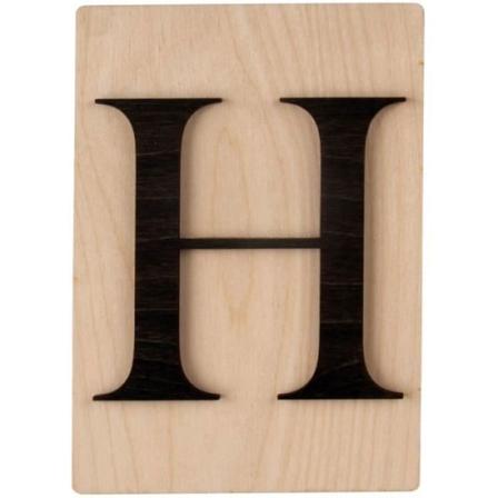 Scrabble-stil dekorative træbogstaver - 14,9 x 10,5 cm H