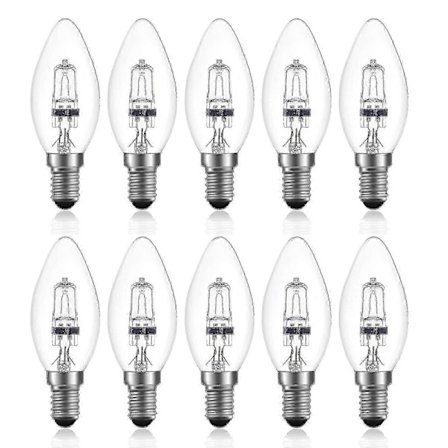 Halogenlampe 42W 220-240V 2700K E14 Dimbar Transparent Glass 10-pakning [YJD]