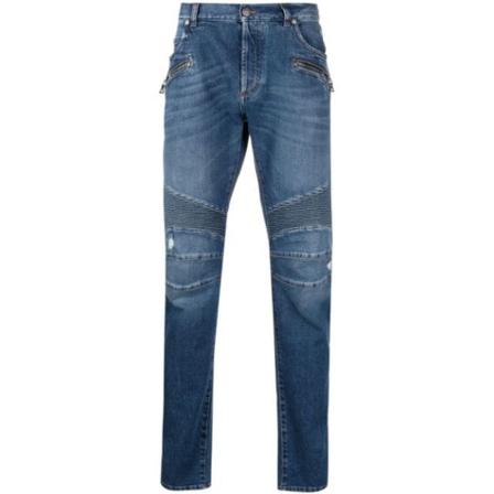 Balmain - Straight - Blå - Herr - Storlek: W31, Herr, Storlek: W31
