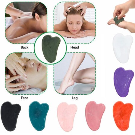 Guasha Board Rose Quartz GRÖN - high quality