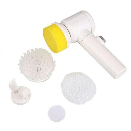 5-in-1 Sähkökäyttöinen kädessä pidettävä puhdistusharja kylpyhuoneeseen, keittiöön, tiskialtaaseen, laattapuhdistukseen