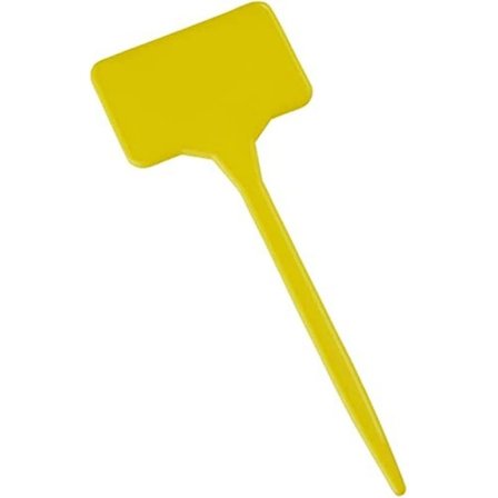 15 gule urteskilt, planteplugger for etiketter, innendørs og utendørs urtepluggsett, plantetiketter, værbestandige plugg-i-etiketter