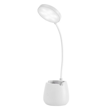 Justerbar LED Nattbordslampe Øyebeskyttelse Oppladbar Liten Skrivebordslampe for Hybel Soverom