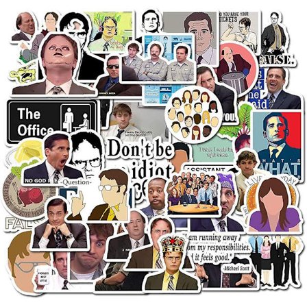 WABJTAM The Office -tarrat 50 tarran pakkaus - The Office -tarrat kannettaville tietokoneille, The Office -kannettavien tietokoneiden tarrat, hauskat 