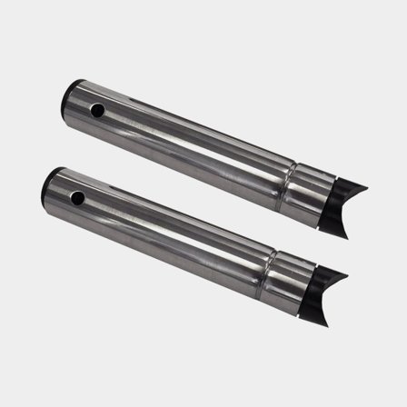 Tubos de protección para escaleras de baño, acero inoxidable, Ø25 cm, pack de 2