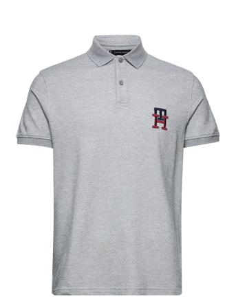 Ess Monogram Regular Polo Polos Short-sleeved Grå Tommy Hilfiger
