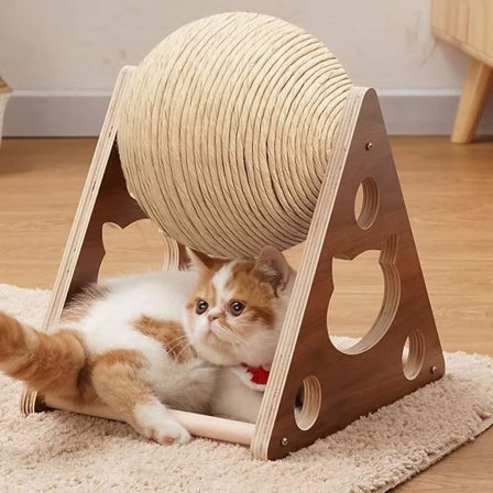 Katt leksak klösträ stol katt klösträ matta trä bas katt klösträ boll lekplats och abborre