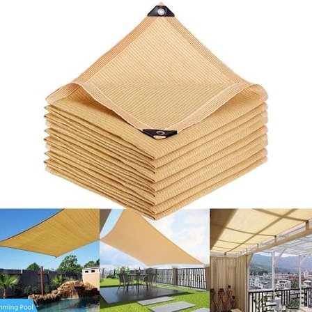 Solsejl 3x5m UV-beskyttelse 95%, Skyggesejl & Skyggenet til terrasse, have, pool, terrasse_TF_TF